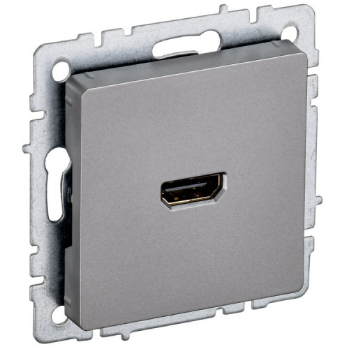 BRITE Розетка HDMI РHDMI-0-БрС сталь | BR-H10-K46 | IEK
