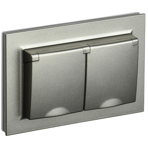 BRITE Роз. 2-я с кр. 16А в сб IP44 РСбш12-3-44-БрШ шампань | BR-R26-16-44-K37-F | IEK