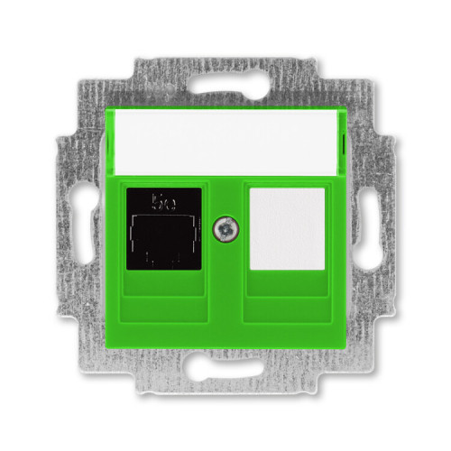 ABB Levit Зелёный Розетка комп. RJ45 категория 5e и заглушка | 5014H-A51017 67W | 2CHH295117A6067 | ABB