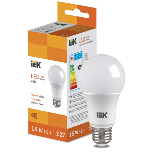 Лампа светодиодная Bulb A60 1500lm 3000K E27 | LL-I-A60-15-230-30-E27 | IEK