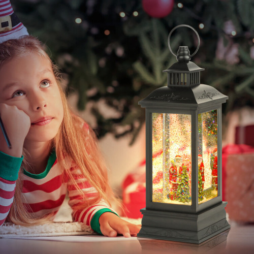 Новогодний декоративный светильник Дед Мороз ENGDS-10 теплый белый диодов , h 27,5 см, 3*АА, таймер 6 ч, IP20 | Б0051941 | ЭРА