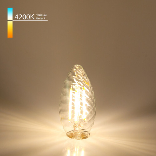 Лампа светодиодная Свеча витая F 7W 4200K E14 прозрачный (BL129) | a041018 | Elektrostandard