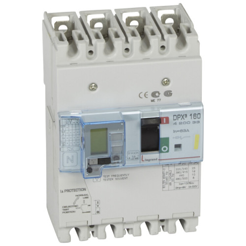 Автоматический выключатель DPX3 160 - термомагн. расц. - с диф. защ. - 16 кА - 400 В~ - 4П - 63 А | 420033 | Legrand