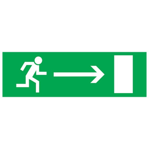 Табличка ПВХ эвакуационный знак «Направление к эвакуационному выходу направо» 150х300 мм | 56-0028-2 | REXANT