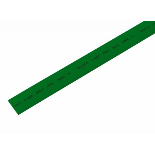 Термоусадочная трубка 15,0/7,5 мм, зеленая, упаковка 50 шт. по 1 м | 21-5003 | REXANT