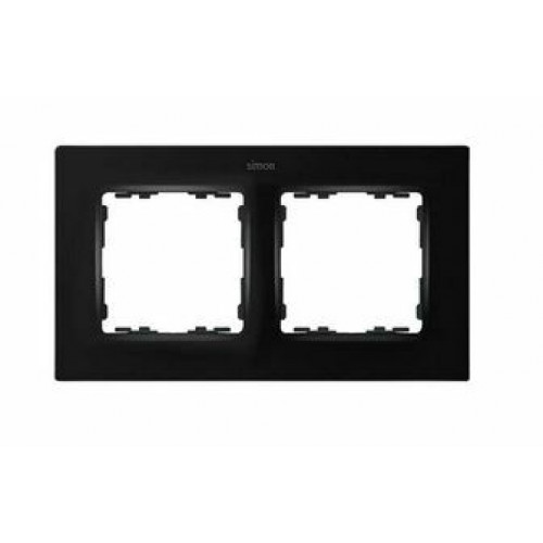 Рамка на 2 поста черного матового цвета S82 Concept