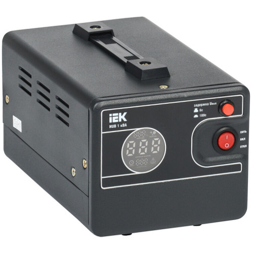 Стабилизатор напр. 1-ф. переносн. 1кВА HUB | IVS21-1-001-13 | IEK
