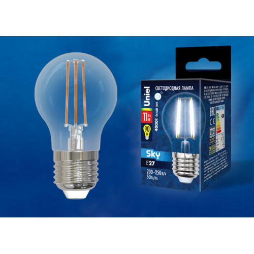 Лампа светодиодная LED-G45-11W/4000K/E27/CL PLS02WH LED. 