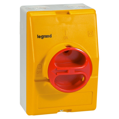 Пустая коробка IP 65 - жёлто-красная - 3П или 4П с НО и НЗ контактами или без них - 25 и 32 А | 022242 | Legrand