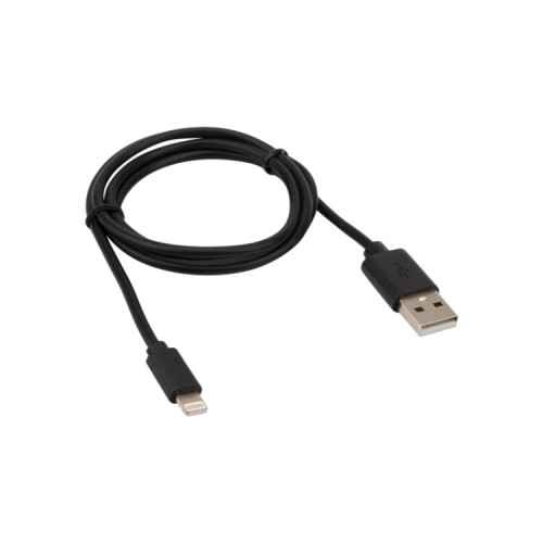 USB кабель для iPhone 5/6/7 моделей шнур 1 м черный | 18-1122 | REXANT