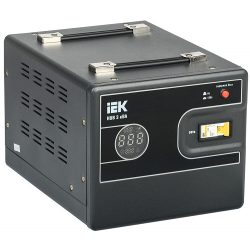 Стабилизатор напр. 1-ф. переносн. 3кВА HUB | IVS21-1-003-13 | IEK