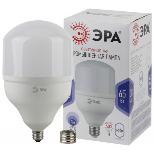 Лампа светодиодная промышленная LED POWER T160-65W-6500-E27/E40 (диод, колокол, 65Вт, хол, E27/E40) | Б0047946 | ЭРА