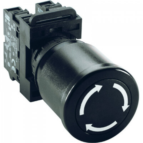 Кнопка MPET3-10B ГРИБОК черная (только корпус) с фиксацией 30мм | 1SFA611520R1006 | ABB