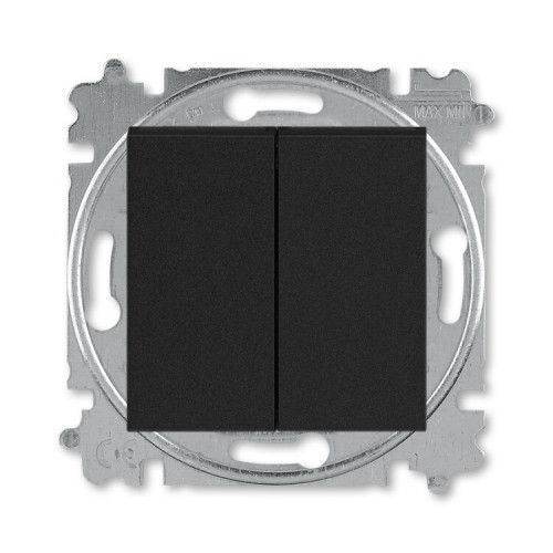 ABB Levit Антрацит / дымчатый чёрный Выключатель кнопочный 2-кл. | 3559H-A87445 63W | 2CHH598745A6063 | ABB