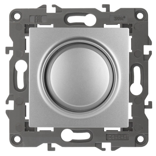 14-4101-03 Электроустановка ЭРА Светорегулятор поворотно-нажимной, 400ВА 230В, IP20, Эра Elegance, алюминий | Б0034341 | ЭРА