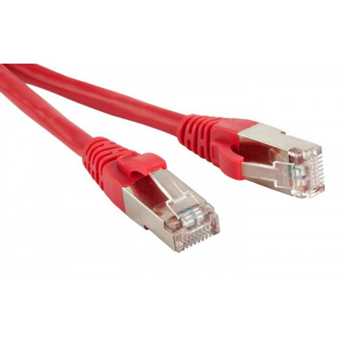 Патч-корд PC-LPM-STP-RJ45-RJ45-C5e-0.5M-LSZH-RD F/UTP, экранированный, Cat.5e, LSZH, 0.5 м, красный | 230084 | Hyperline