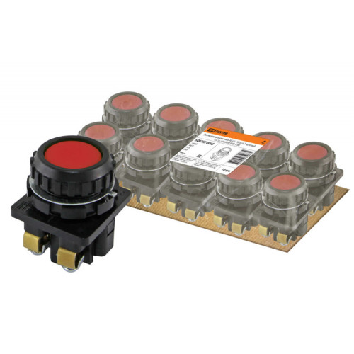 Выключатель кнопочный КЕ 011-У2-исп.2 красный 1з+1р 10A 660B IP40 | SQ0753-0005 | TDM