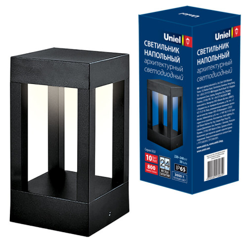 Уличный светодиодный светильник Uniel ULU-T03A-10W/3000K IP65 Black | UL-00006815 | UNIEL