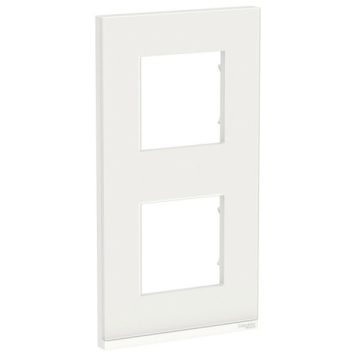 Unica Pure Белое стекло/Белая Рамка 2-ая вертикальная | NU6004V85 | Schneider Electric