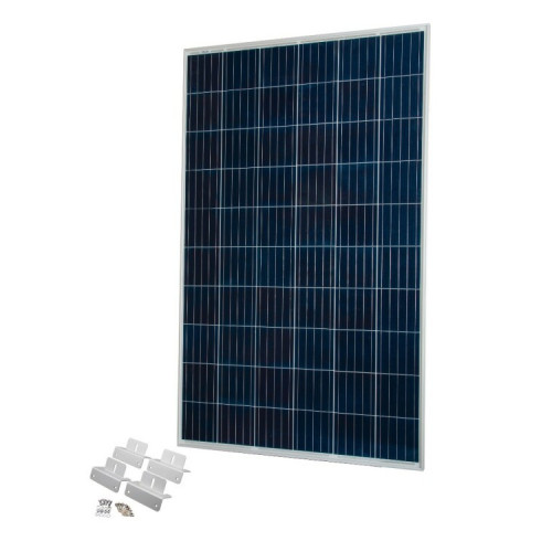 Солнечная панель 250Вт с универсальным креплением, 24 В, рама анодированный | 2422 | Бастион