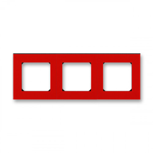 ABB Levit Красный / дымчатый чёрный Рамка 3-ая | 3901H-A05030 65W | 2CHH015030A6065 | ABB