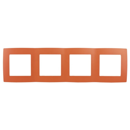 Рамка на 4 поста 12-5004-22 , оранжевый (10/100/2000) |Б0019414 | ЭРА