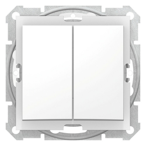 Sedna Белый Выключатель 2-клавишный 10А, IP44 (сх.5) | SDN0300421 | Schneider Electric