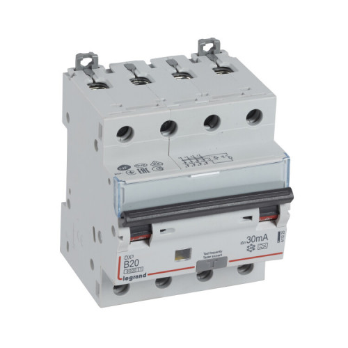 Выключатель автоматический дифференциального тока DX3 6000 4п 20А B 30мА тип A | 411225 | Legrand