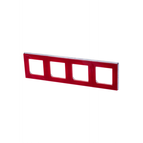 ABB Levit Красный / дымчатый чёрный Рамка 4-ая | 3901H-A05040 65W | 2CHH015040A6065 | ABB