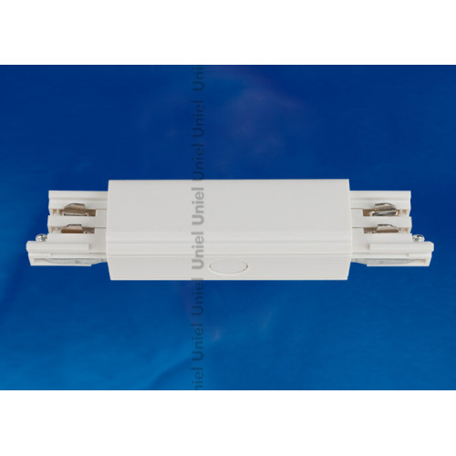 Соединитель для шинопровода осветительного прямой внешний, трехфазный, белый. UBX-A12 WHITE 1 POLYBAG | 09744 | Uniel