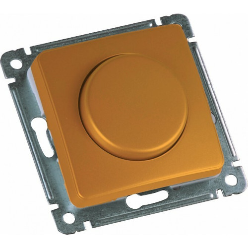 Светорегулятор (диммер) скрытой установки, поворотно-нажимного типа, механизм, цвет золото | ДС-315-472-07 | HEGEL