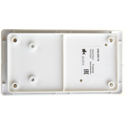 Glossa Белый Блок: розетка с/з со шторками и 2-кл. выключатель | GSL000174 | Schneider Electric