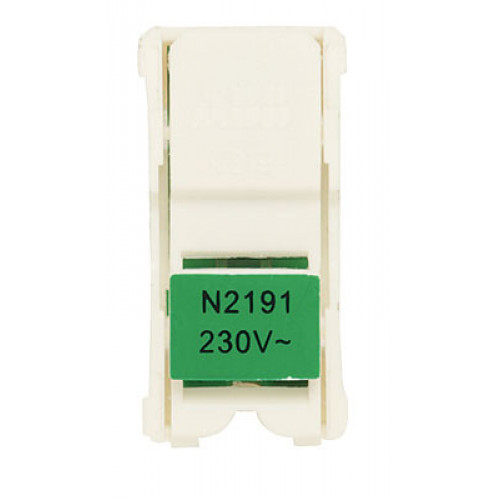 ABB Zenit Лампа неоновая для 1-полюсных выключателей и кнопок, цвет цоколя зелёный | N2191 VD  | 2CLA219100N1001 | ABB