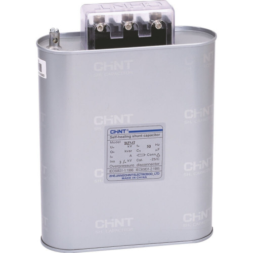 Конденсатор трехфазный BZMJ 0.4-10-3 АС400В, 10 кВАр | 516355 | CHINT
