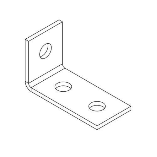 Пластина угловая 90 град. 3 отверстия 49 (гальваника) | УПЛэг3-49 | Ostec