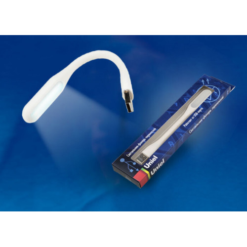 Светильник-фонарь переносной TLD-541 White прорезиненный корпус, 6 LED, питание от USB-порта, цвет-белый. | UL-00000253 | Uniel