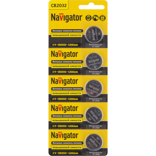 Элемент питания NBT-CR2032-BP5 | 94765 | Navigator