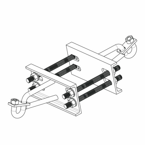 Крюк двойной для железобетонных стоек СВ | SOT142.2R | Ensto