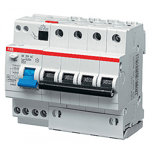 Автоматический выключатель дифференциального тока DS204 M 4п 32А C 30мА тип AC (6 мод) | 2CSR274001R1324 | ABB