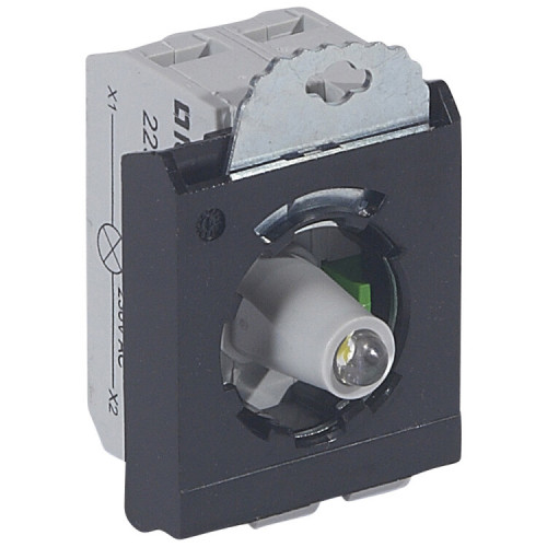 Osmoz Комплектующий блок для кнопок для комплектации с подсветкой под винт 230 В~ Н.О. белый 3 поста | 023010 | Legrand