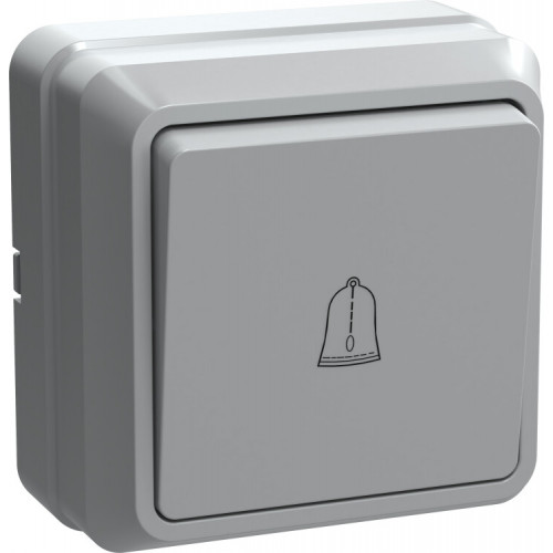 ОКТАВА белый Выключатель 1-клавишный кнопочный 10А ВСк20-1-0-ОБ | EVO13-K01-10-DC | IEK
