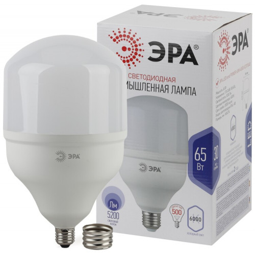 Лампа светодиодная промышленная LED POWER T160-65W-6500-E27/40 (диод, колок, 65 Вт, хол, E27/E40) (12/144) | Б0049585 | ЭРА