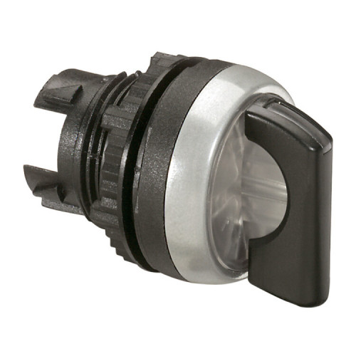 Переключатель - Osmoz - для комплектации - с подсветкой - 2 положения с фиксацией - 45° - чёрный | 024033 | Legrand