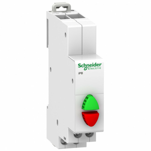 Кнопка управления iPB красная/зеленая 1НЗ/1НО | A9E18034 | Schneider Electric