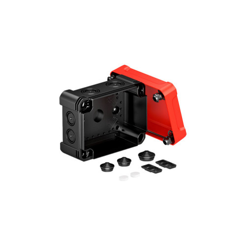 Распределительная коробка X06, IP 67, 151х167х87 мм, черная с красной крышкой | 2005152 | OBO Bettermann