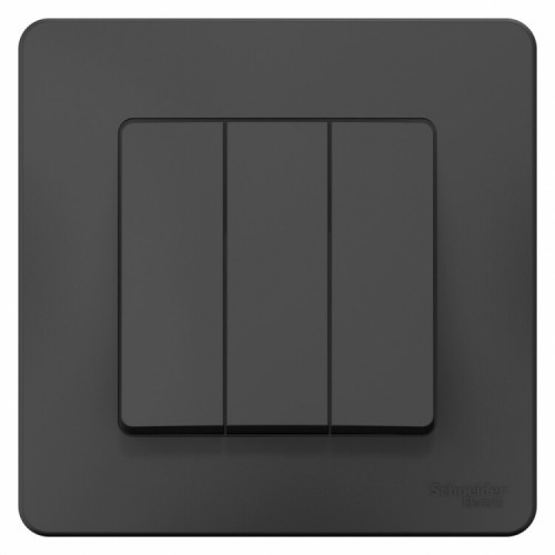 Blanca С/У Антрацит Выключатель 3-клавишный, 10А, 250B | BLNVS100506 | SE