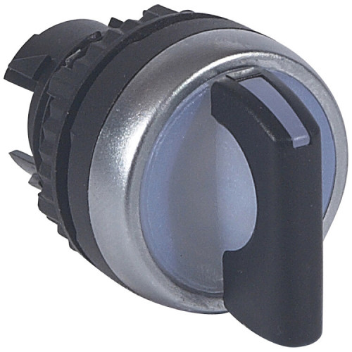 Переключатель - Osmoz - для комплектации - с подсветкой - 3 положения с возвратом справа и слева в центр - 45° - чёрный | 024059 | Legrand