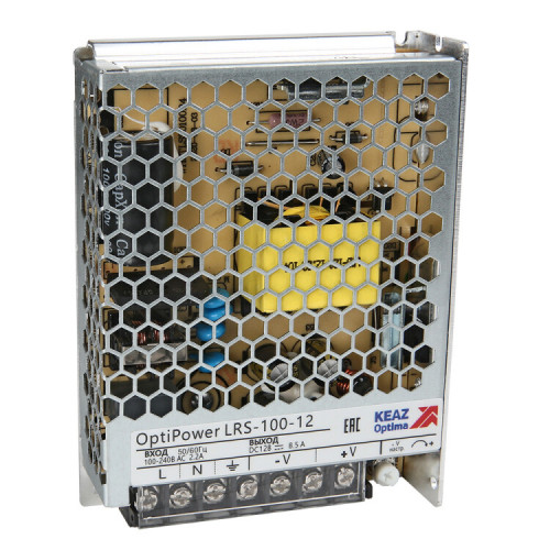 Блок питания панельный OptiPower LRS 100-12 8.5A | 328878 | КЭАЗ