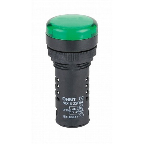 Индикатор ND16-22D/2 зеленый AC/DC230В (R) | 593077 | CHINT
