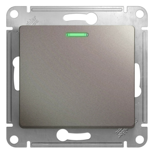 Glossa Платина Выключатель 1-клавишный с подсветкой, сх.1а, 10AX | GSL001213 | SE